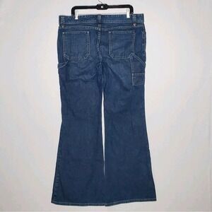 Vtg Gap Low Rise Flare Jeans Women 16 Y2K 00s Western Retro Carpenter Blue